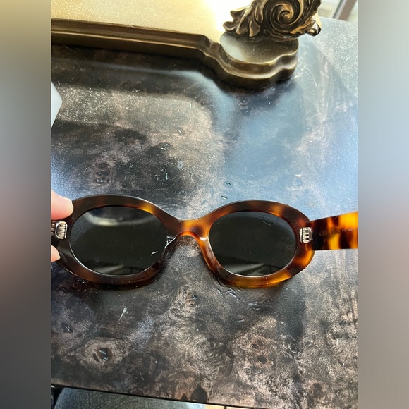 Celine triomphe oval sunglasses Havana - Picture 8 of 16